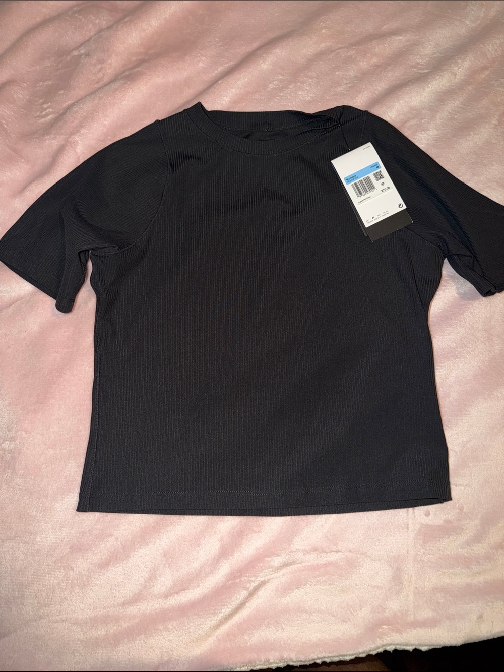 Nike Zenvy Infinasoft Black Ribbed Short Sleeve Women's Tee